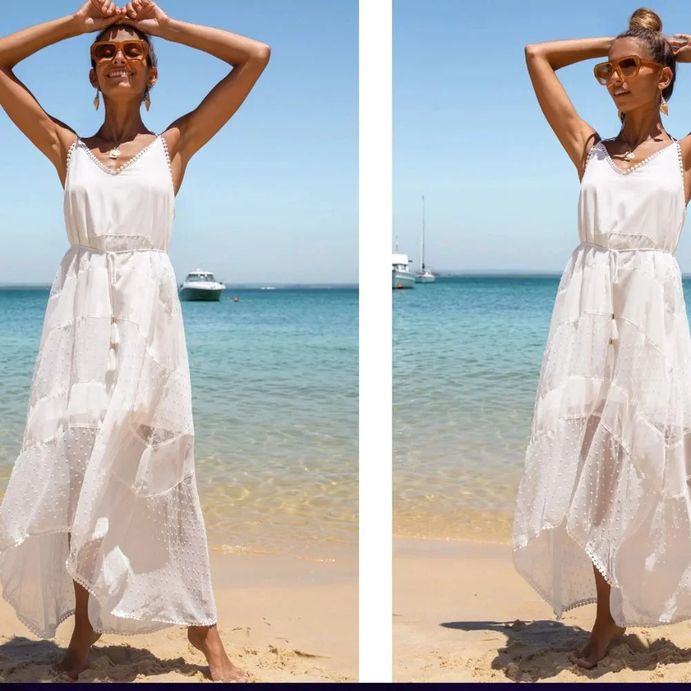 MAXI DRESS WHITE - Picture 1 of 1